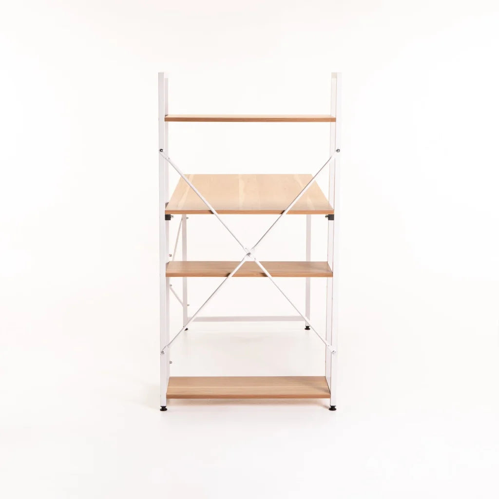 OMEGA 120cm DESK W/SHELF - BEECH/WHITE