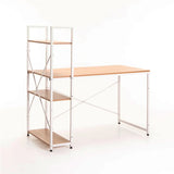 OMEGA 120cm DESK W/SHELF - BEECH/WHITE