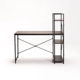 OMEGA 120cm DESK W/SHELF - WENGE/BLACK