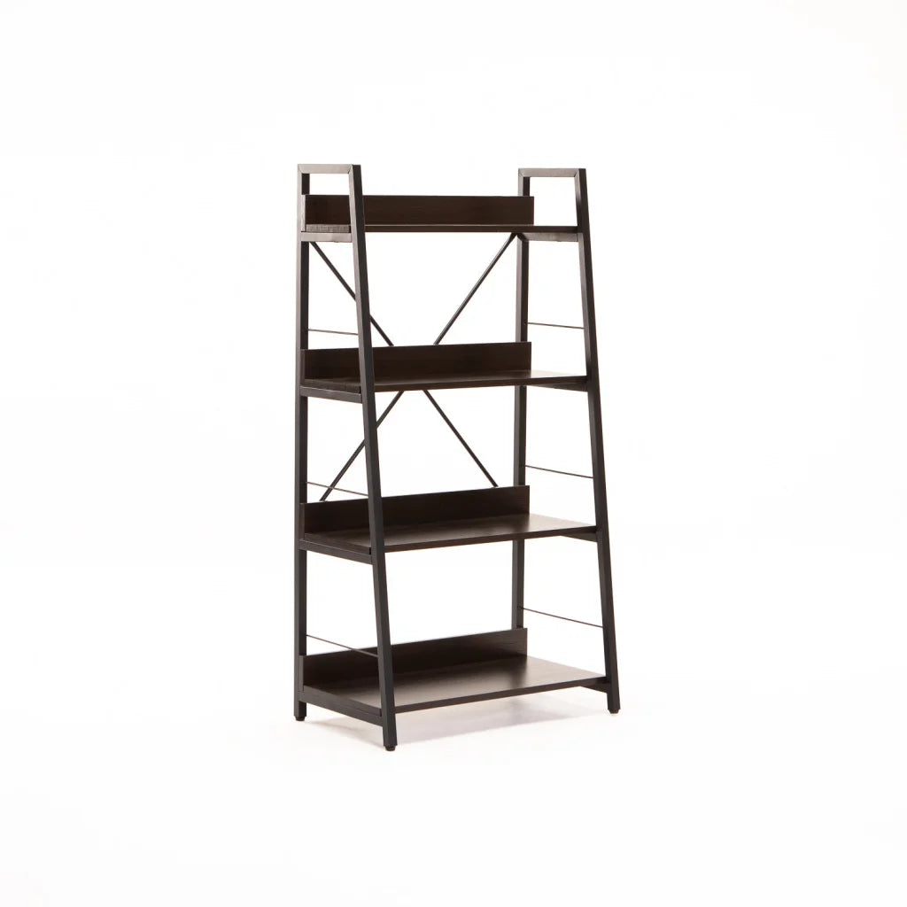 OMEGA 4 SHELF UNIT - WENGE/BLACK