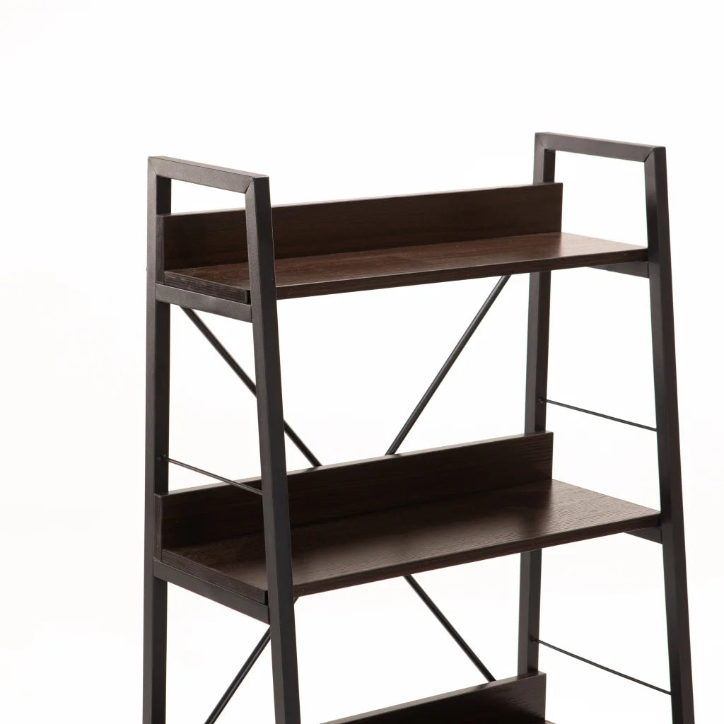 OMEGA 4 SHELF UNIT - WENGE/BLACK