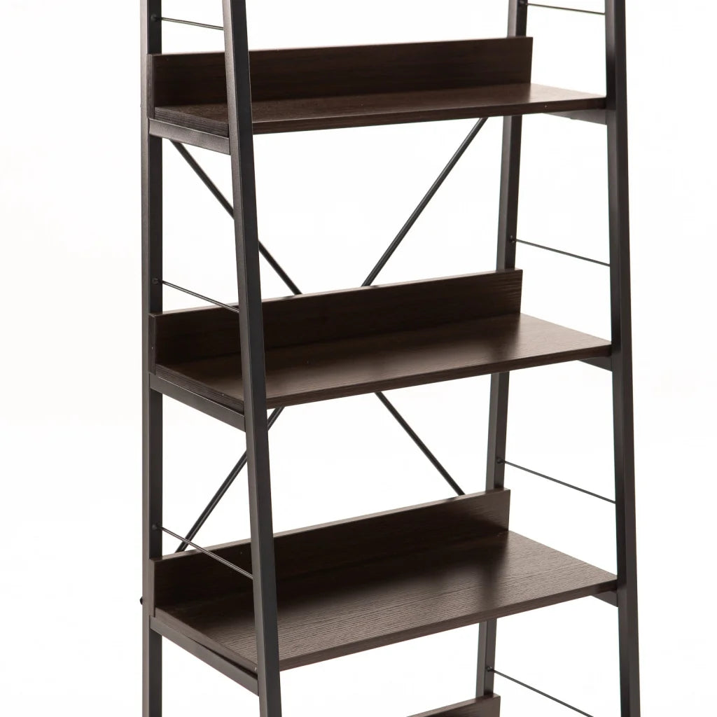 OMEGA 5 SHELF UNIT - WENGE/BLACK