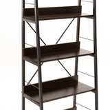OMEGA 5 SHELF UNIT - WENGE/BLACK