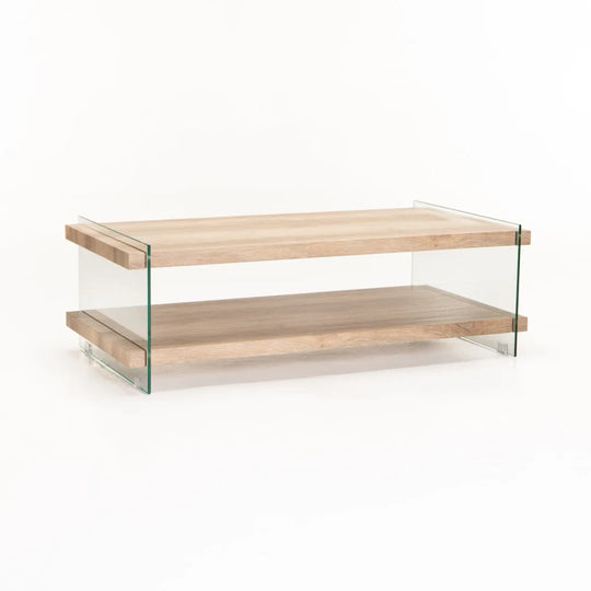 OPAL 110x55cm 8MM TEMPERED GLASS COFFEE TABLE
