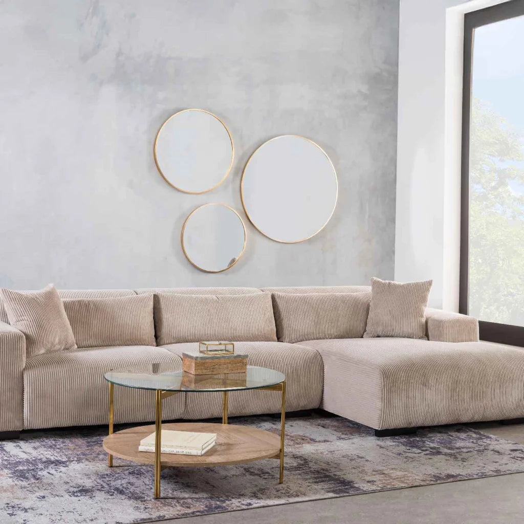ORION 50cm ROUND MIRROR - GOLD