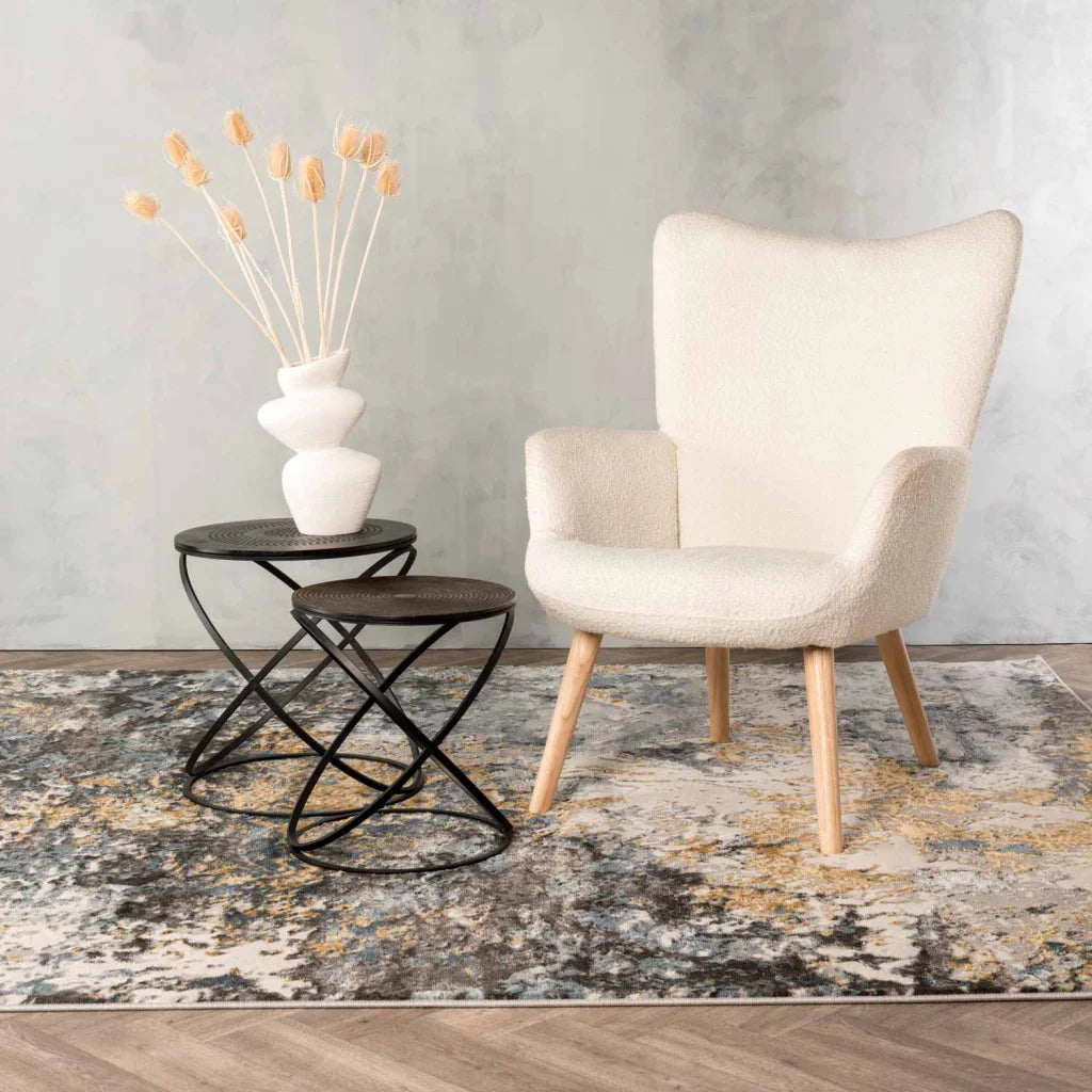PAROS SET OF 2 TABLES - BLACK/GOLD