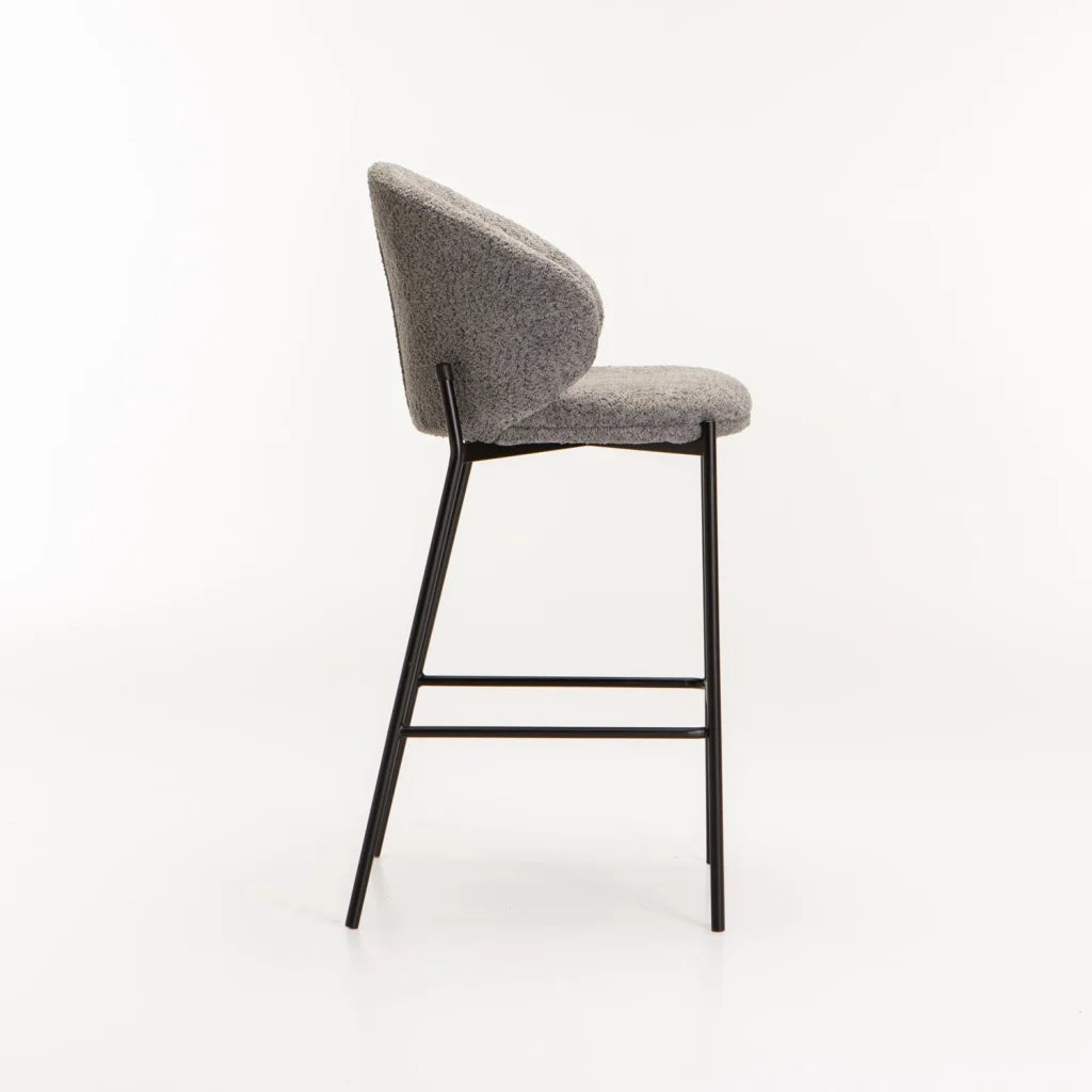 PHOEBE FABRIC BARSTOOL - GREY