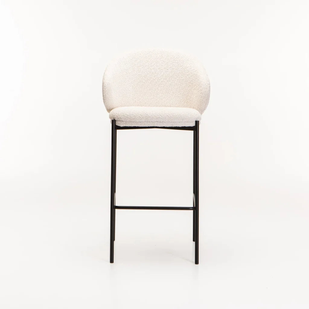 PHOEBE FABRIC BARSTOOL - CREAM