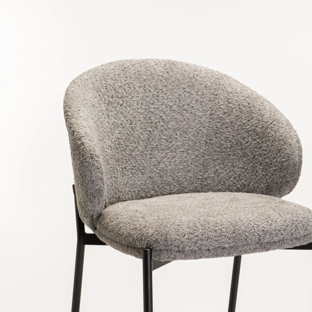 PHOEBE FABRIC BARSTOOL - GREY