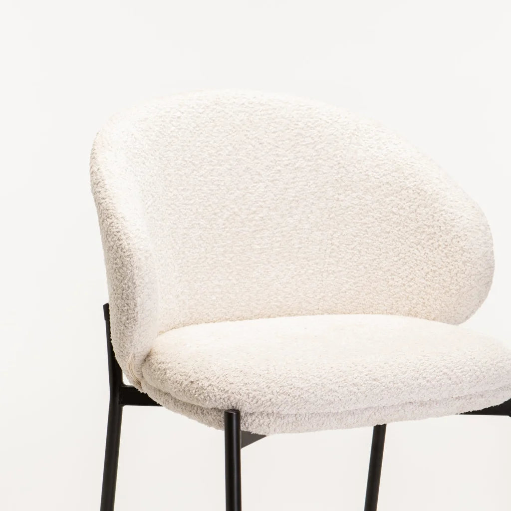 PHOEBE FABRIC BARSTOOL - CREAM