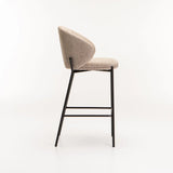 PHOEBE FABRIC BARSTOOL - STONE