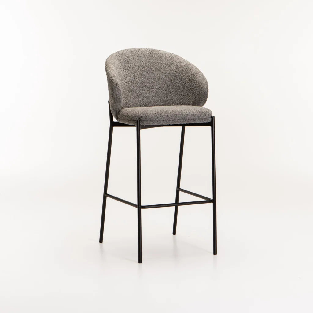 PHOEBE FABRIC BARSTOOL - GREY