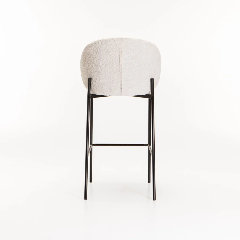 PHOEBE FABRIC BARSTOOL - CREAM