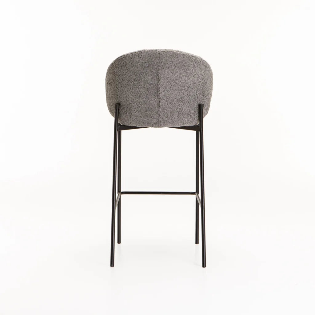 PHOEBE FABRIC BARSTOOL - GREY