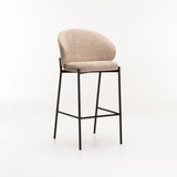 PHOEBE FABRIC BARSTOOL - STONE