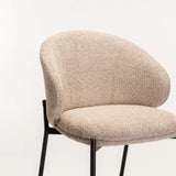 PHOEBE FABRIC BARSTOOL - STONE