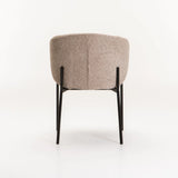 PHOEBE FABRIC DINING CHAIR - STONE