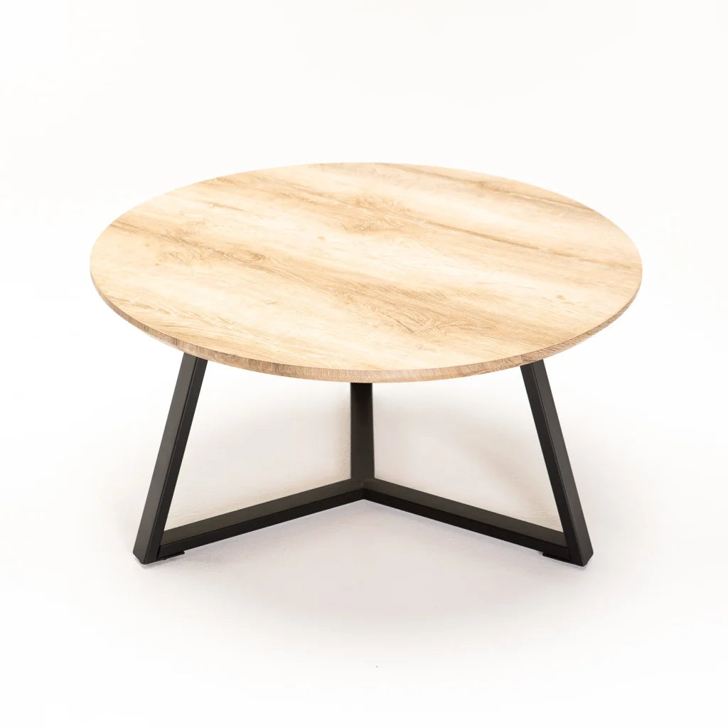POPPY 80cm ROUND COFFEE TABLE - OAK