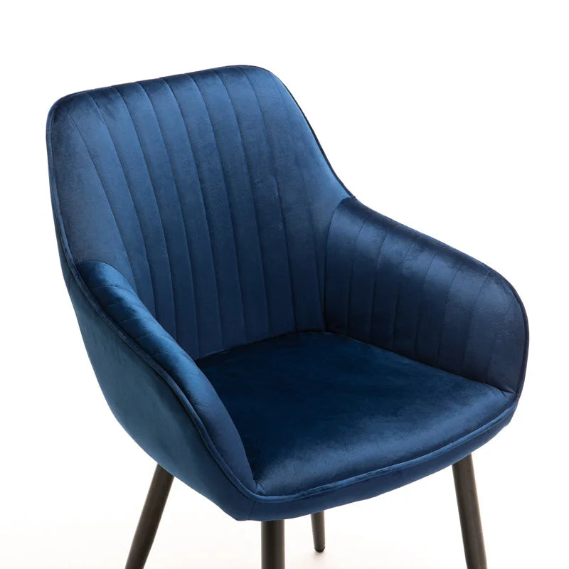 ROCCO VELVET DINING CHAIR - NAVY