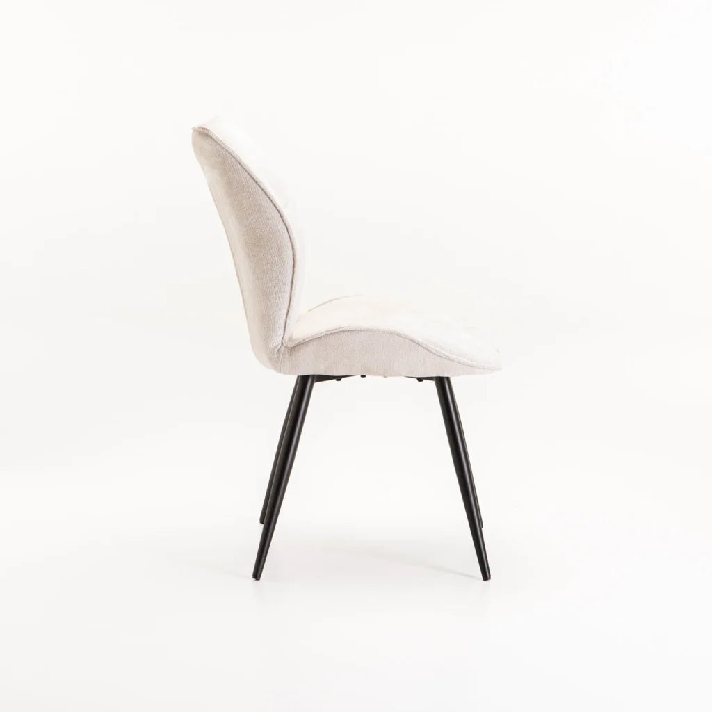ROSA FABRIC DINING CHAIR - OATMEAL