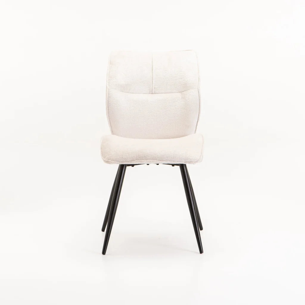 ROSA FABRIC DINING CHAIR - OATMEAL