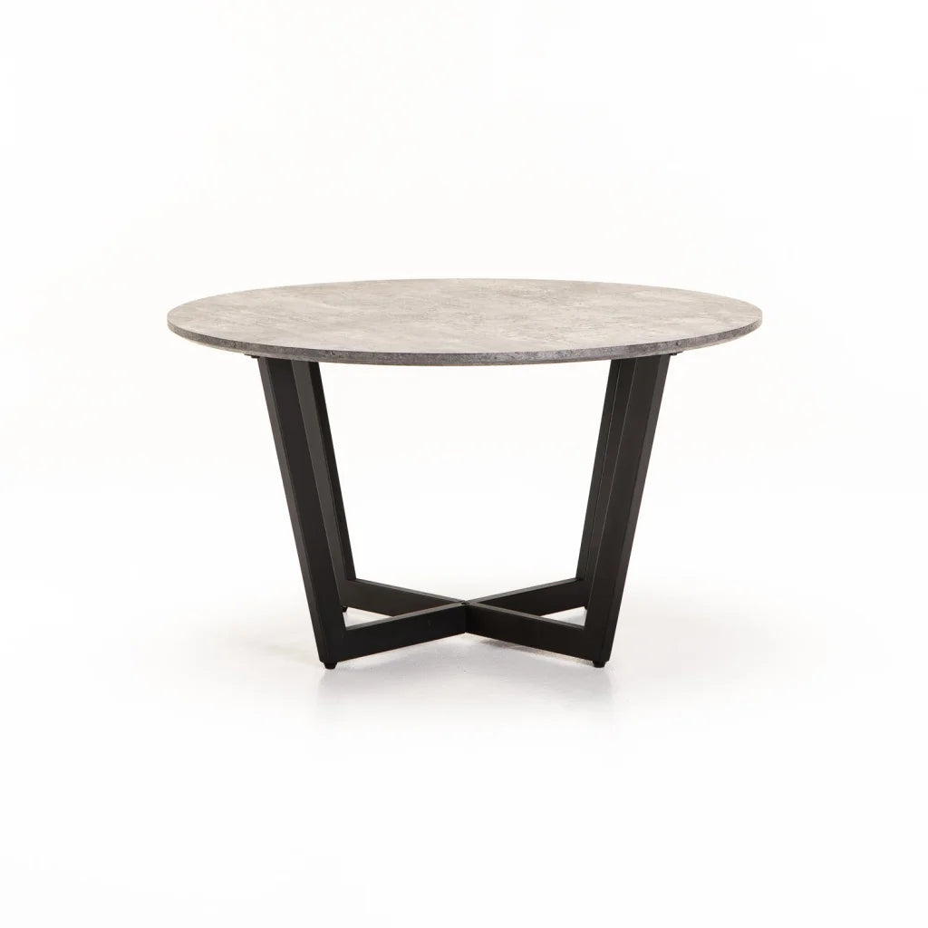 ROSE 80cm ROUND COFFEE TABLE - GREY CONCRETE