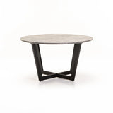 ROSE 80cm ROUND COFFEE TABLE - GREY CONCRETE