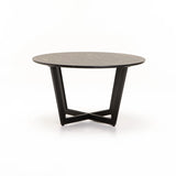 ROSE 80cm ROUND COFFEE TABLE - BLACK MARBLE