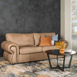 ROSE 80cm ROUND COFFEE TABLE - BLACK MARBLE