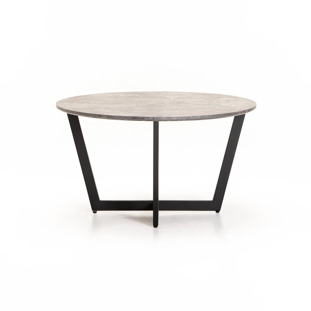ROSE 80cm ROUND COFFEE TABLE - GREY CONCRETE