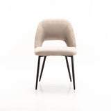SADIE VELVET DINING CHAIR - TAUPE