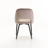 SADIE VELVET DINING CHAIR - TAUPE