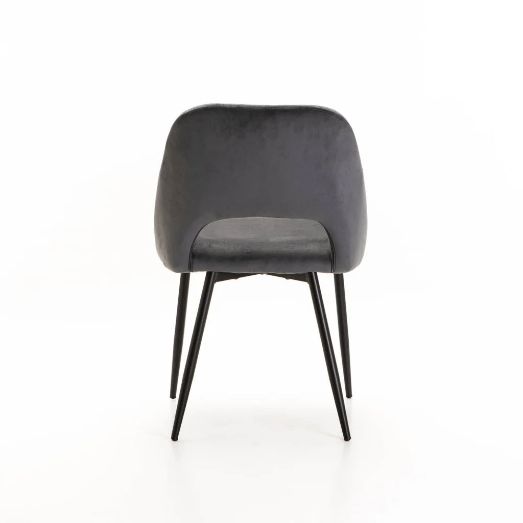 SADIE VELVET DINING CHAIR - GREY