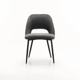 SADIE VELVET DINING CHAIR - GREY