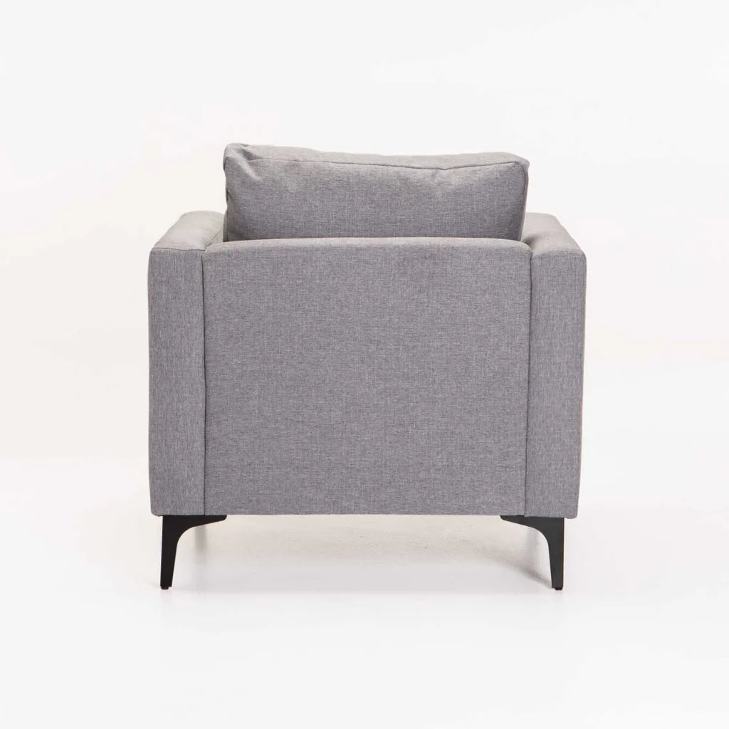 SANTINO FABRIC ARMCHAIR - LIGHT GREY