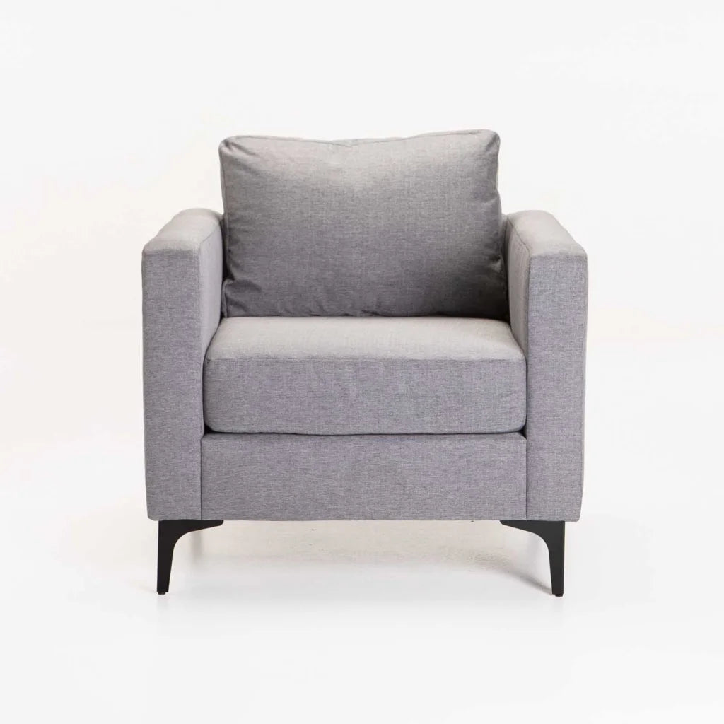 SANTINO FABRIC ARMCHAIR - LIGHT GREY