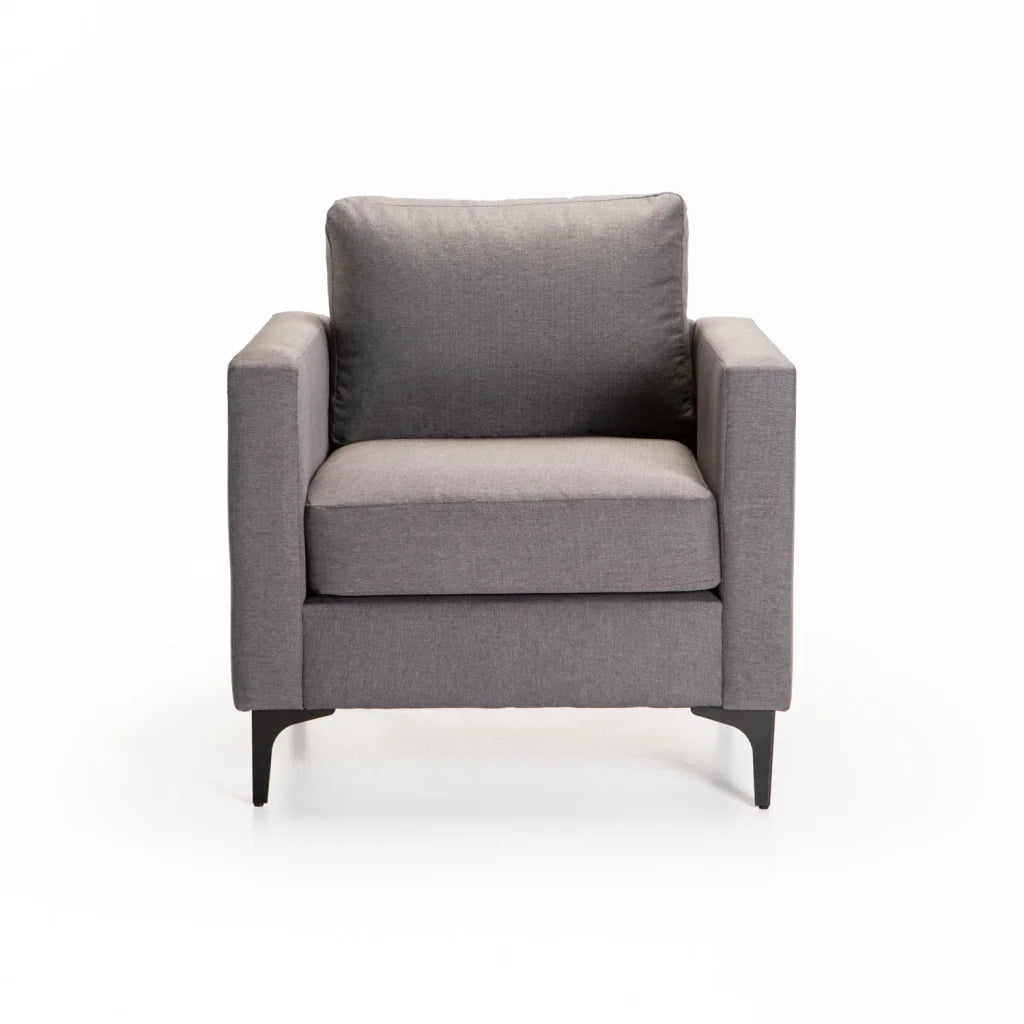 SANTINO FABRIC ARMCHAIR - DARK GREY
