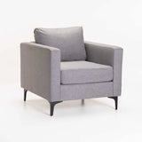 SANTINO FABRIC ARMCHAIR - LIGHT GREY