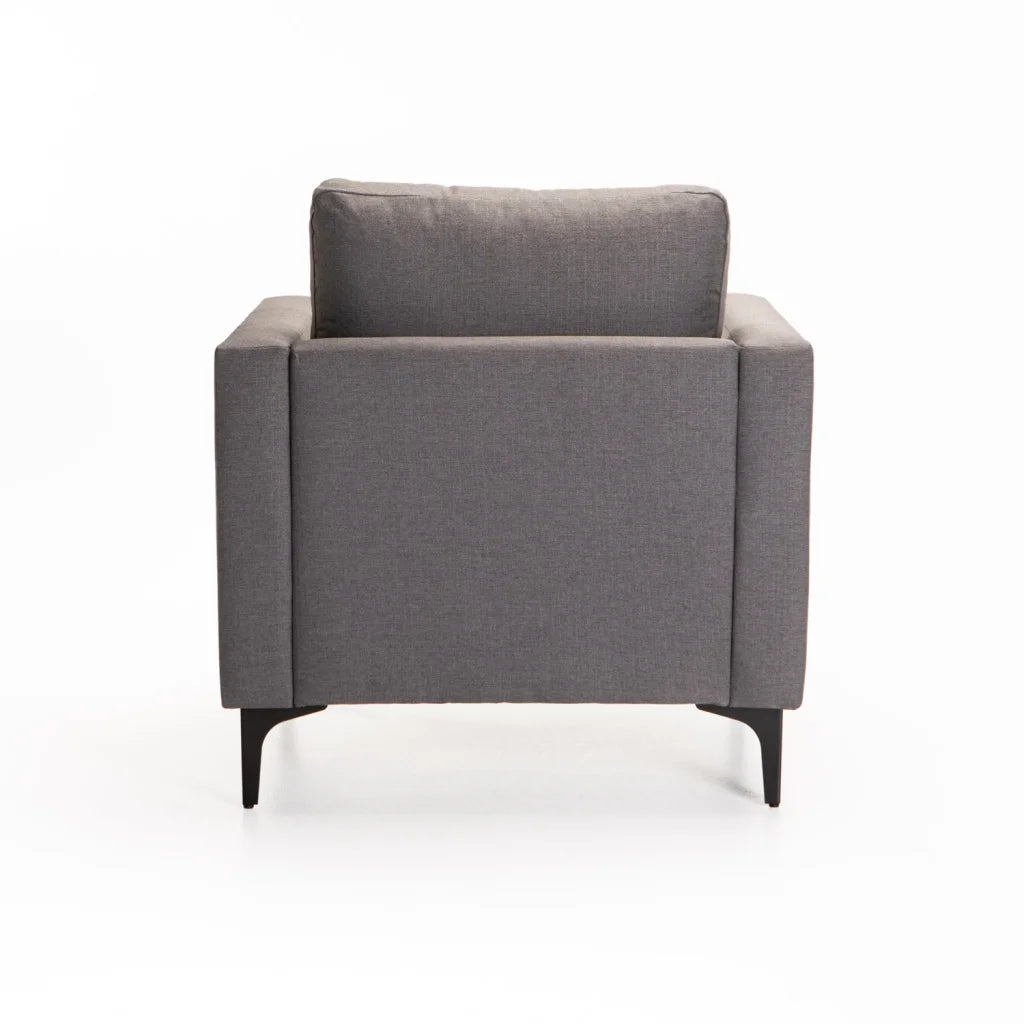 SANTINO FABRIC ARMCHAIR - DARK GREY