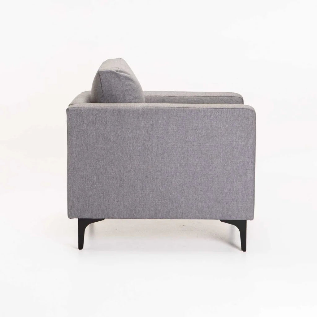 SANTINO FABRIC ARMCHAIR - LIGHT GREY