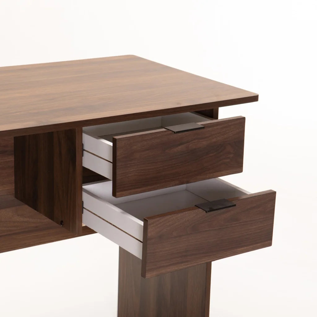 SOHO 120cm 2 DRAWER DESK - WALNUT