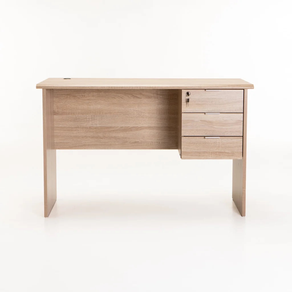 SOHO 120cm DELUXE 3 DRAWER DESK - LIGHT OAK