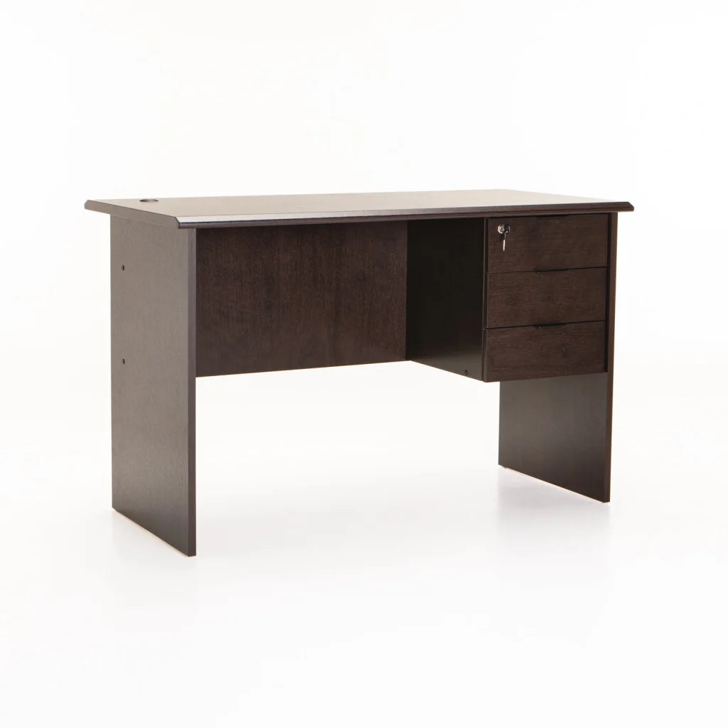 SOHO 120cm DELUXE 3 DRAWER DESK - WENGE
