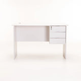 SOHO 120cm DELUXE 3 DRAWER DESK - WHITE