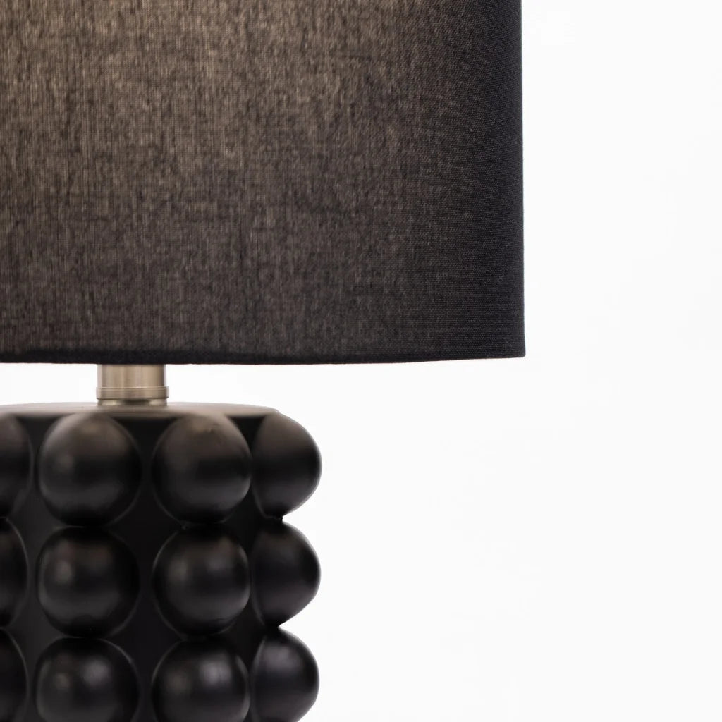 LAMP TABLE-BLACK BUBBLE BASE-BLACK