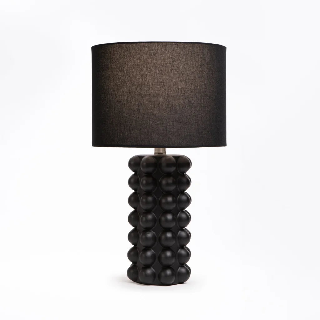 LAMP TABLE-BLACK BUBBLE BASE-BLACK