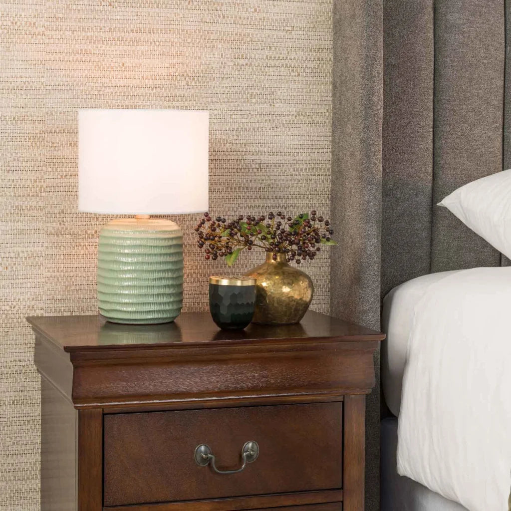 LAMP TABLE-CERAMIC-BASE-SAGE