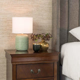 LAMP TABLE-CERAMIC-BASE-SAGE
