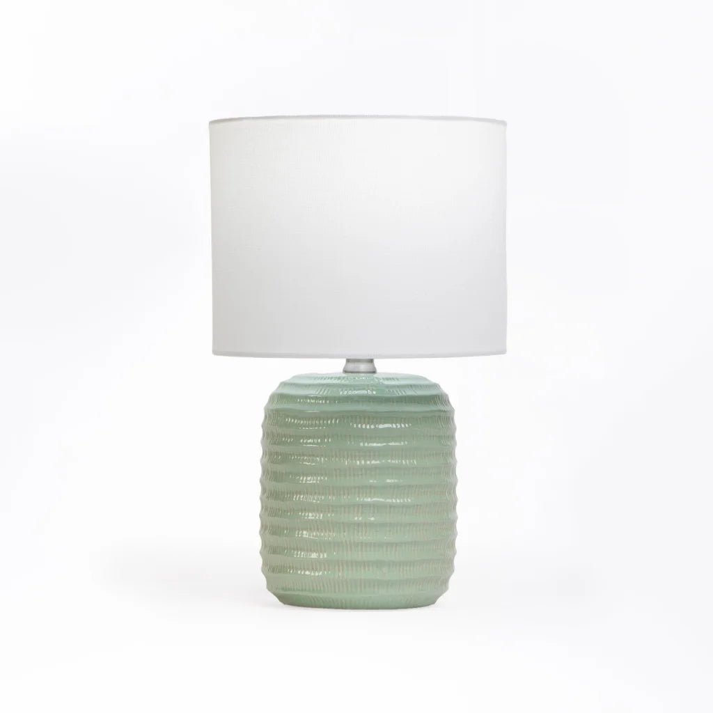 LAMP TABLE-CERAMIC-BASE-SAGE