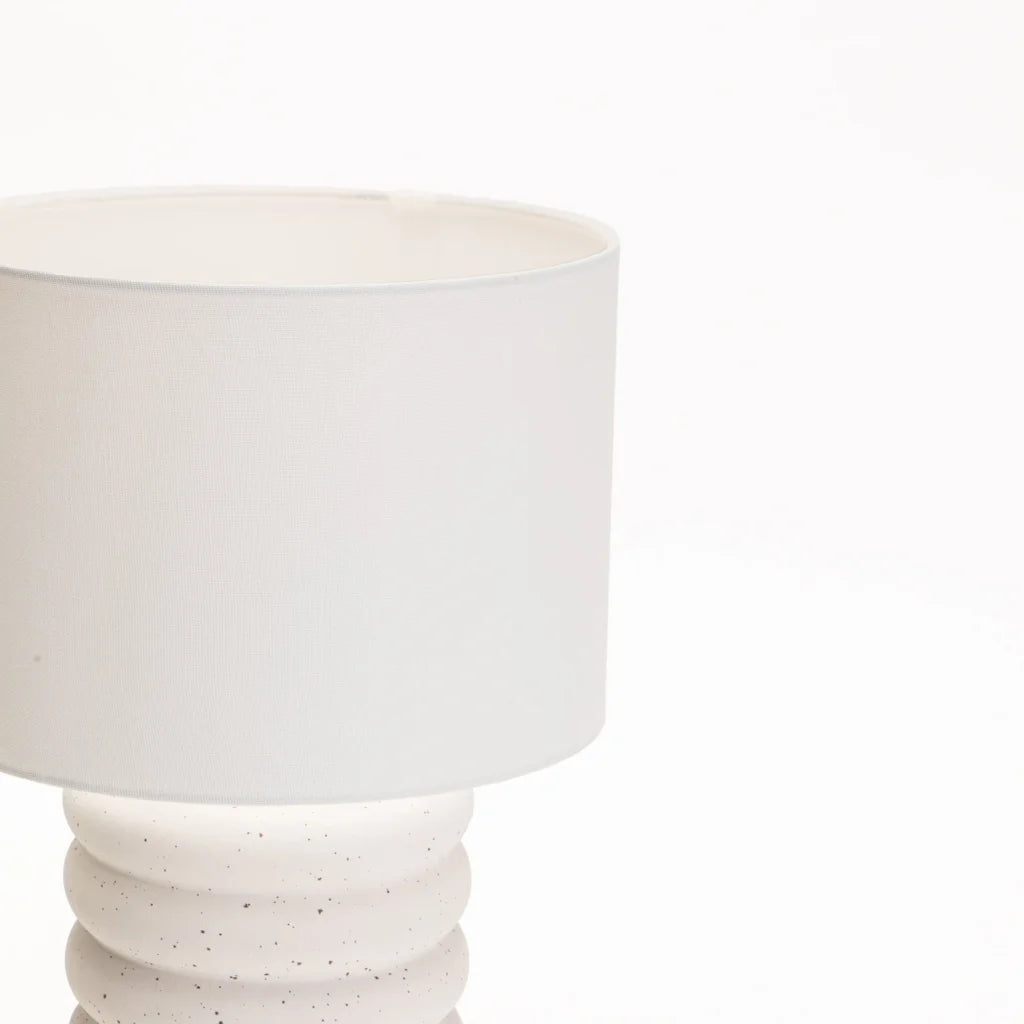 TABLE LAMP WHITE RIPPLE BASE
